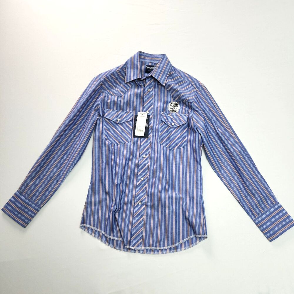 Wrangler Pearl Snap Shirt Mens Small  Cowboy Western Rodeo 75201AA
